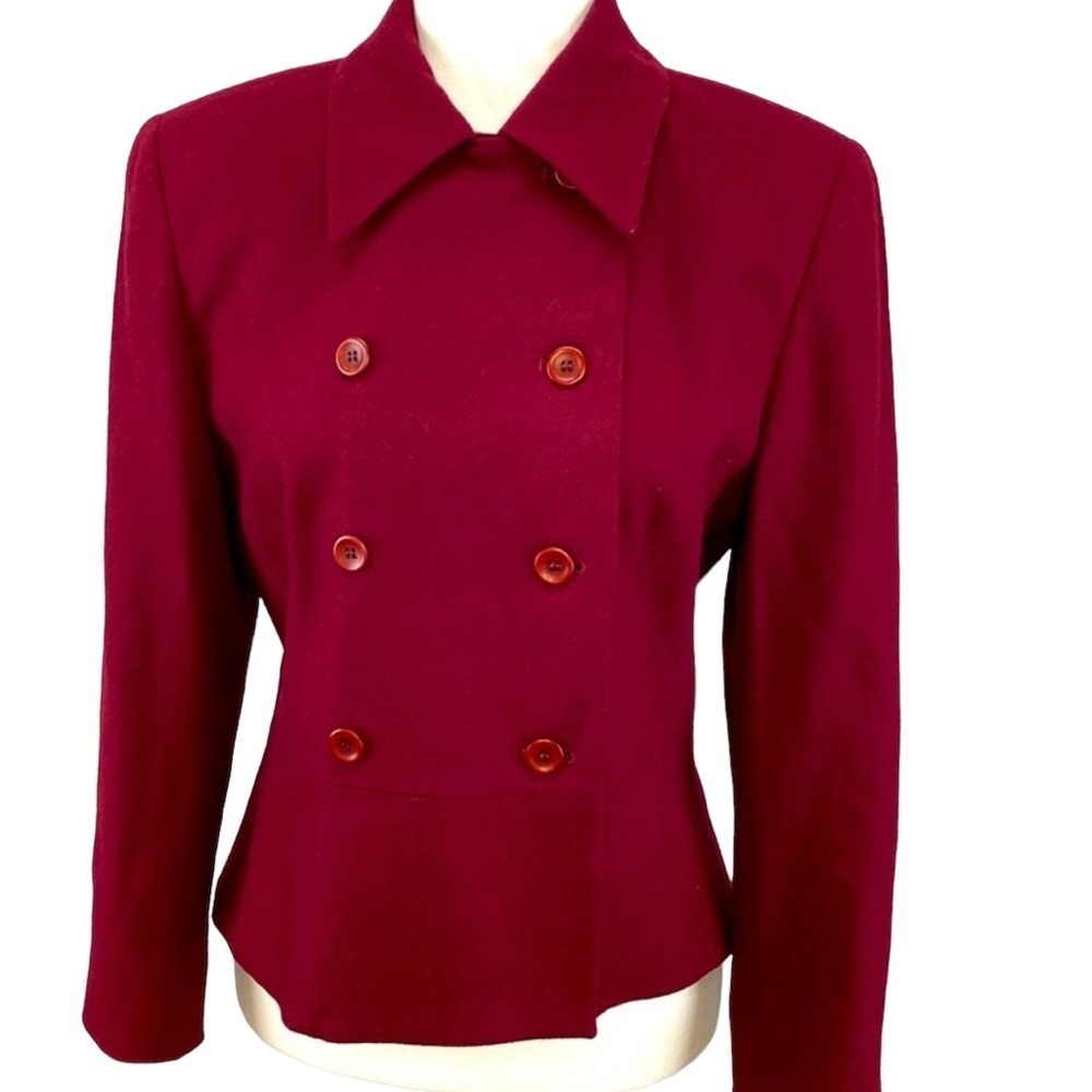 Pendleton Double Breasted Burgundy Blazer